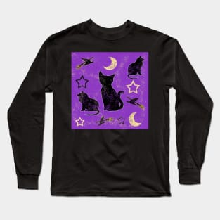 Painted Cats and Witch Hats Long Sleeve T-Shirt